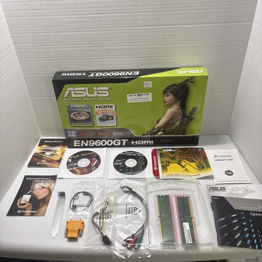 Asus EN9600GT Parts Only "NO FAN" HDMI  Lot Includes All In Pics All New